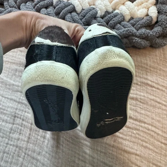 Black and White Sneakers with Glitter Star - Picture 4 of 4